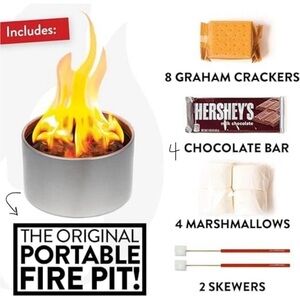 NEW City Bonfires S’mores Kit Tin Graham Crackers Chocolate Marshmallows Skewers